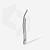 Pinza profesional para pestañas con nanomuescas EXPERT 45 TYPE 2 forma L