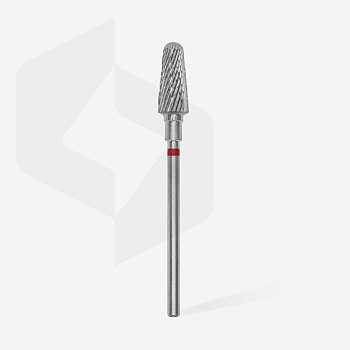 Fresa de Carburo Tungsteno "cono", diámetro 6 mm / pieza de trabajo 14 mm, Rojo