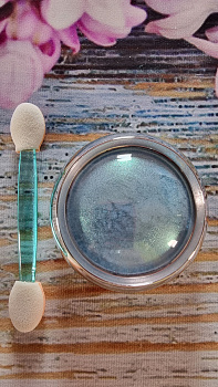 Polvo azul para decoración de uñas