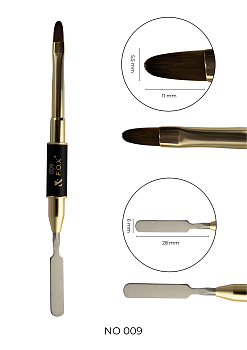 F.O.X Nail Art Double Brush 009 (Para acril y acrilgel)