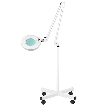 Lámpara LED de pie con lupa